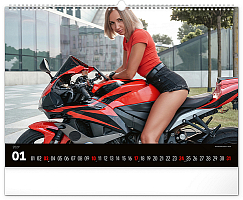 Nástenný kalendár Girls & Bikes 2027, 48 x 33 cm 1