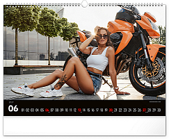 Nástenný kalendár Girls & Bikes 2027, 48 x 33 cm 6