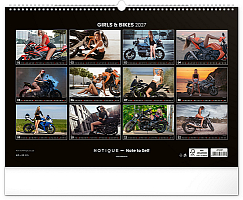 Nástenný kalendár Girls & Bikes 2027, 48 x 33 cm 13