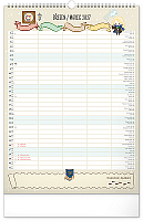 NOTIQUE Nástenný kalendár Rodinný plánovací Harry Potter XL CZ/SK 2027, 33 x 46 cm 3