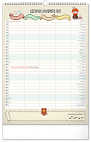 NOTIQUE Nástenný kalendár Rodinný plánovací Harry Potter XL CZ/SK 2027, 33 x 46 cm 11