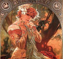 Kalendár Alfons Mucha - viazanka 8
