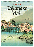 NOTIQUE Nástenný kalendár Vintage plagáty – japonské umenie 2027, 33 x 46 cm