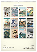 NOTIQUE Nástenný kalendár Vintage plagáty – japonské umenie 2027, 33 x 46 cm 13