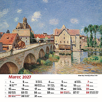 Nástenný kalendár Impresionisti štvorec 2027 4