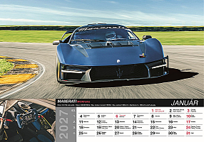Nástenný kalendár Fast cars 2027 2