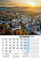 Nástenný kalendár Slovensko z výšky 2027 12
