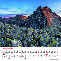 Nástenný kalendár Tatry štvorec 2027 12
