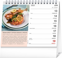 Kalendár - Stolový kalendár Slovenská kuchyňa 2022, 16,5 × 13 cm