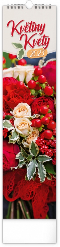 Kalendár - Nástenný kalendár Květiny – Kvety CZ/SK 2023, 12 × 48 cm