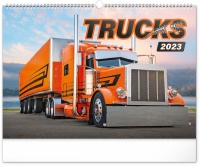 Kalendár - Nástenný kalendár Trucks 2023, 48 × 33 cm