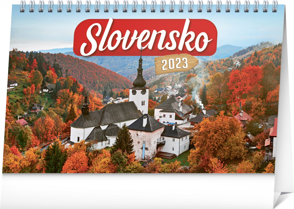 Stolový kalendár Slovensko 2023, 23,1 × 14,5 cm