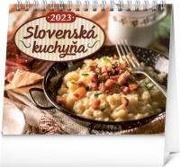 Kalendár - Stolový kalendár Slovenská kuchyňa 2023, 16,5 × 13 cm
