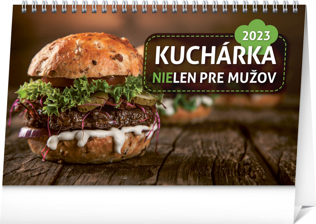 Stolový kalendár Kuchárka (nie)len pre mužov 2023, 23,1 × 14,5 cm