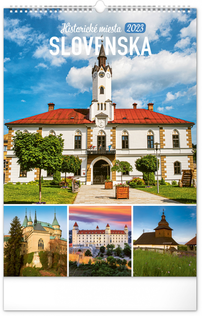 Nástenný kalendár Historické miesta Slovenska 2023, 33 × 46 cm