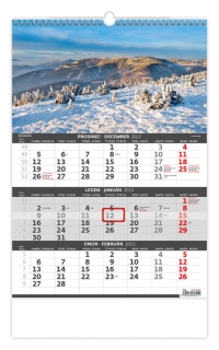 Kalendár - Trojmesačný kalendár Hory