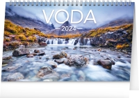 Kalendár - Stolový kalendár Voda CZ/SK 2024, 23,1 × 14,5 cm