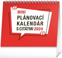 Kalendár - Stolový kalendár Plánovací s citátmi 2024, 16,5 × 13 cm
