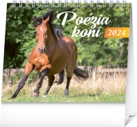 Kalendár - Stolový kalendár Poézia koní 2024, 16,5 × 13 cm