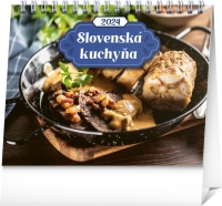 Kalendár - Stolový kalendár Slovenská kuchyňa 2024, 16,5 × 13 cm