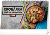 Kalendár - Stolový kalendár Kuchárka (nie)len pre mužov 2024, 23,1 × 14,5 cm