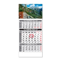 Kalendár - Trojmesačný Kalendár Štandard 3M Sivý 2022