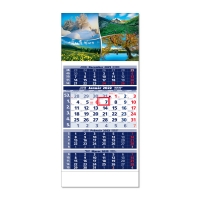 Kalendár - Štvormesačný Kalendár Štandard 4M Modrý 2022