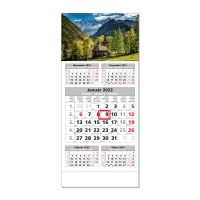 Kalendár - Päťmesačný Kalendár Štandard 5M Sivý 2022