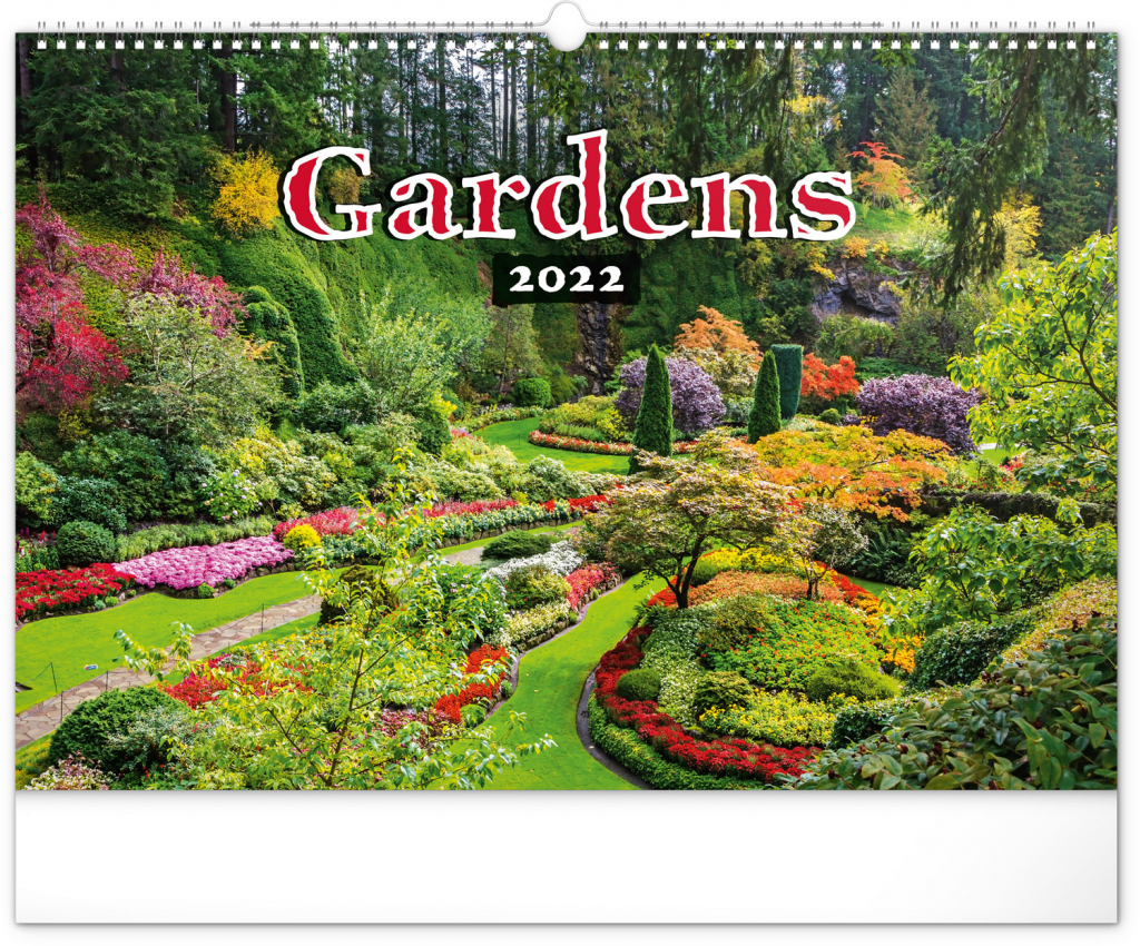 Nástenný kalendár Záhrady 2022, 48 × 33 cm
