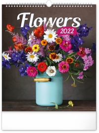 Kalendár - Nástenný kalendár Kvety 2022, 30 × 34 cm