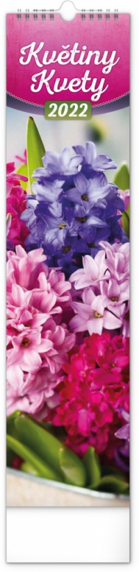 Kalendár - Nástenný kalendár Květiny – Kvety CZ/SK 2022, 12 × 48 cm