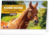 Kalendár - Stolový kalendár Koně – Kone CZ/SK 2022, 23,1 × 14,5 cm