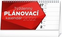Kalendár - Stolový kalendár Plánovací riadkový 2022, 25 × 12,5 cm
