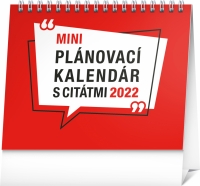 Kalendár - Stolový kalendár Plánovací s citátmi 2022, 16,5 × 13 cm
