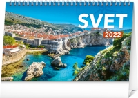Kalendár - Stolový kalendár Svet 2022, 23,1 × 14,5 cm